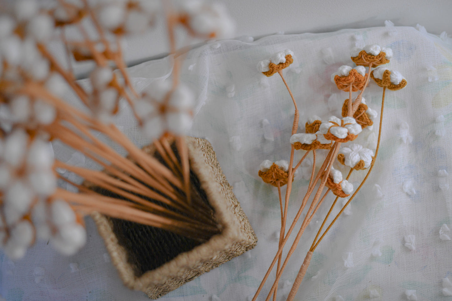 cotton crochet flower