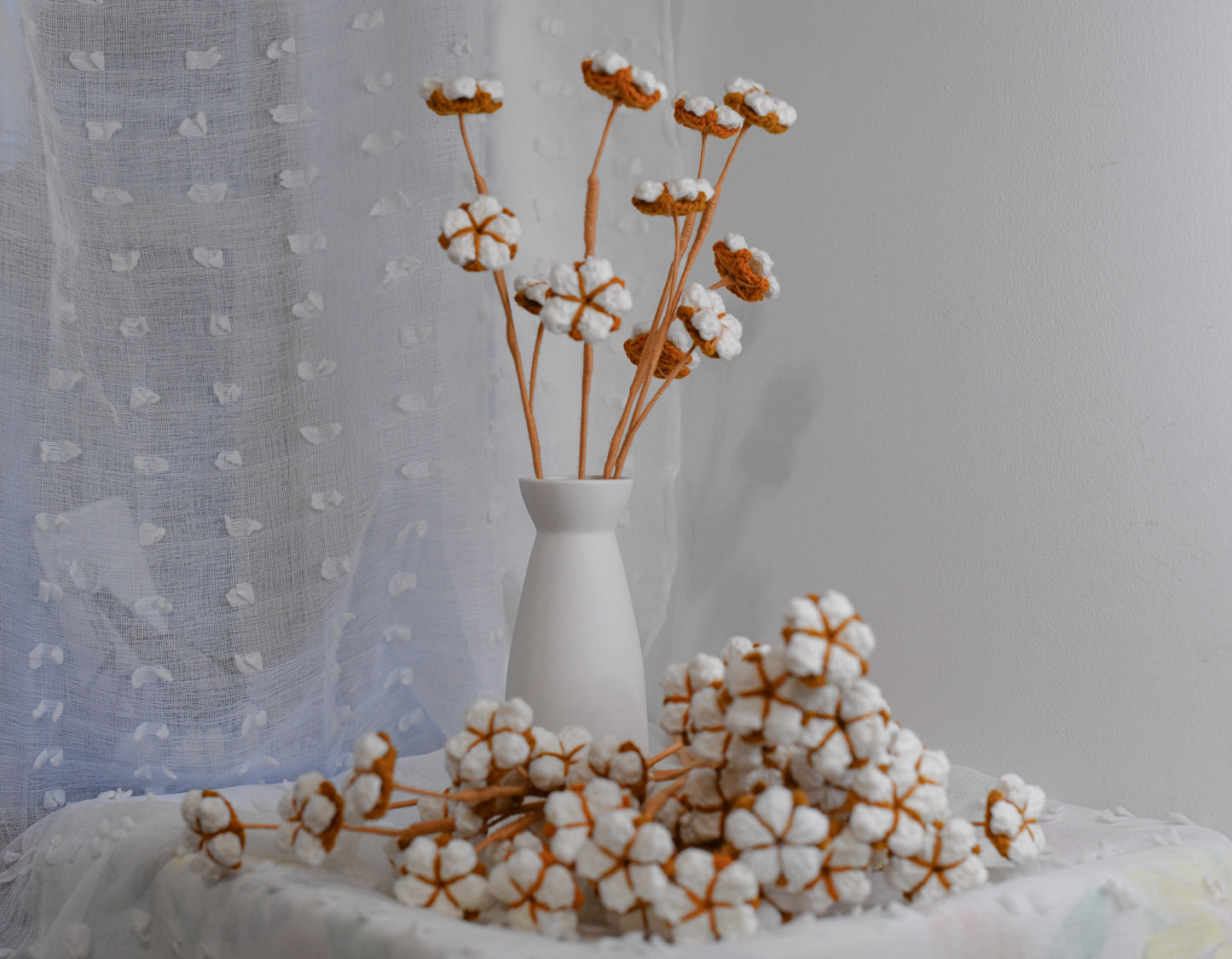 cotton crochet flower